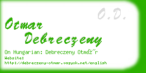 otmar debreczeny business card